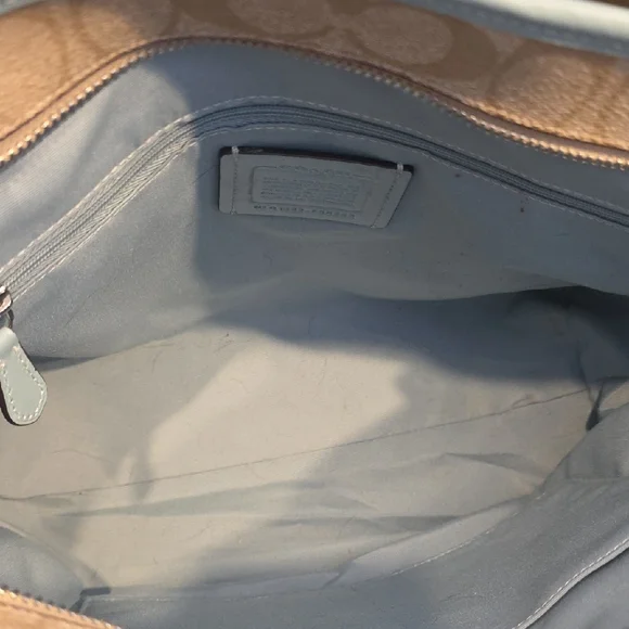 Coach Signature Coated Canvas Light Blue and Matching Wallet - Picture 6 of 10